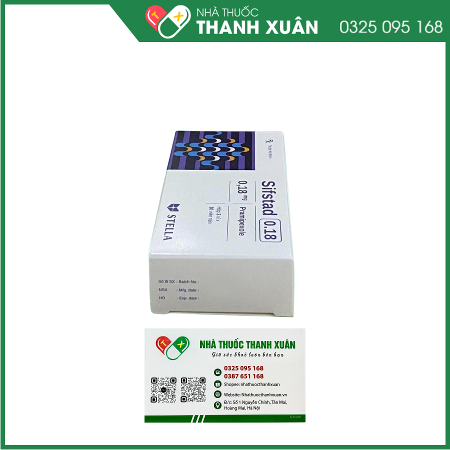 Sifstad 0.18 điều trị Parkinson, hội chứng chân không yên